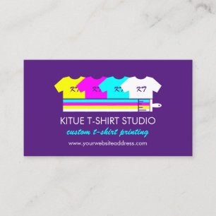 Purple Brightly Colored Shirts Paint Brush Business Card