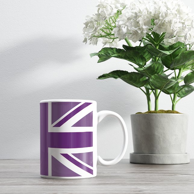 Purple British Flag Union Jack Souvenir Coffee Mug (Creator Uploaded)