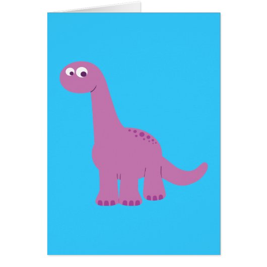 Purple Brontosaurus Dinosaur Cards (Front)