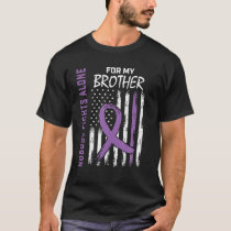 Purple Brother Epilepsy Awareness American Flag Fa T-Shirt