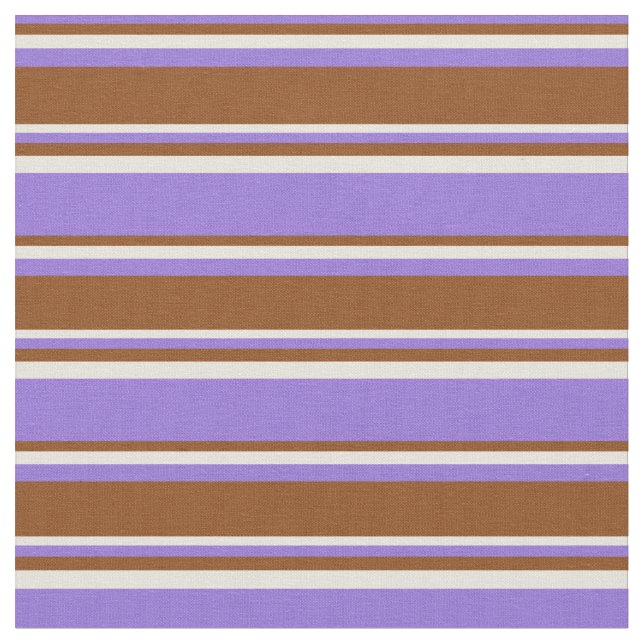 Purple, Brown & Beige Colored Pattern Fabric (Close Up)