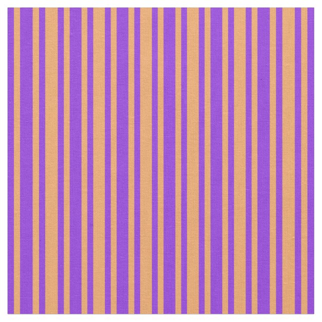 Purple & Brown Colored Stripes/Lines Pattern Fabric (Close Up)