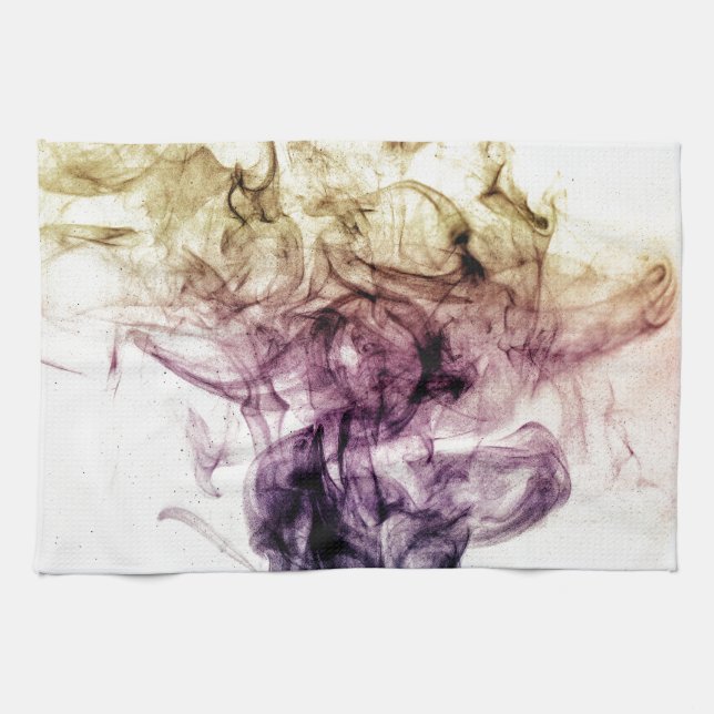 Purple Brown Smoky Dust Abstract Towel (Horizontal)