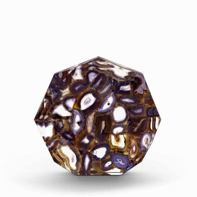 Purple Brown White Agate design Award (Front)