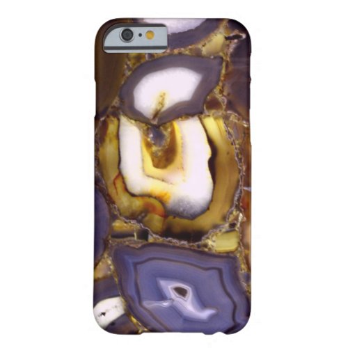 Purple Brown White Agate design Barely There iPhone 6 Case