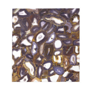 Purple Brown White Agate design Notepad