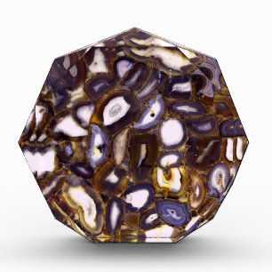 Purple Brown White Agate stone pattern Award