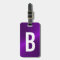 Purple Brushed Metallic Monogram Initial