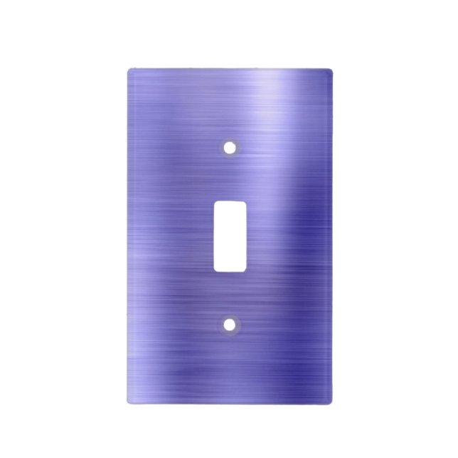 Purple Brushed Metallic Style Light Switch Cover (Front)
