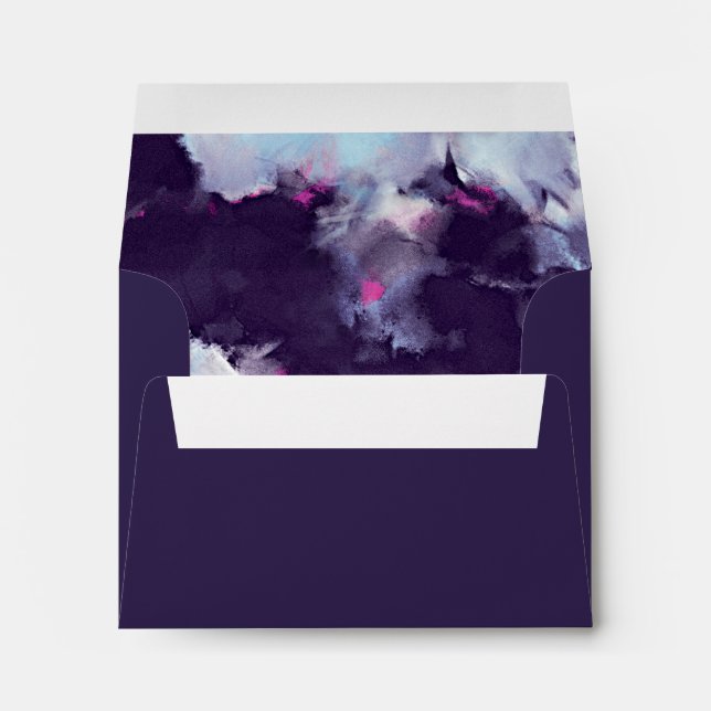 Purple Brushed Painted Abstract Envelope (Back (Bottom))