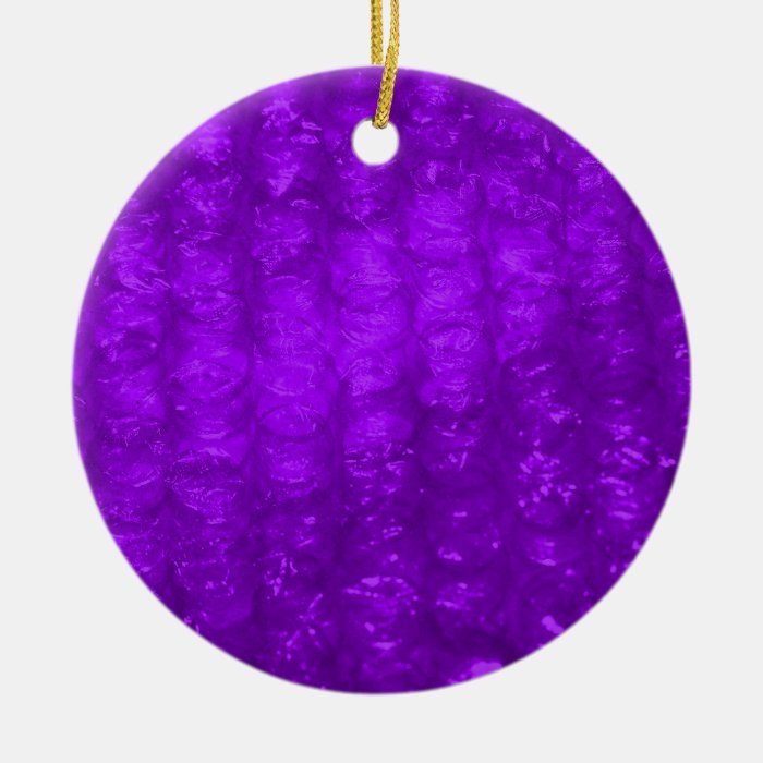 Purple Bubble Wrap Effect Christmas Tree Ornament