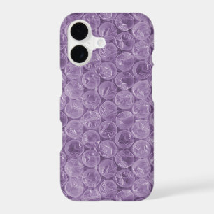 Purple bubble wrap pattern iPhone 17 case