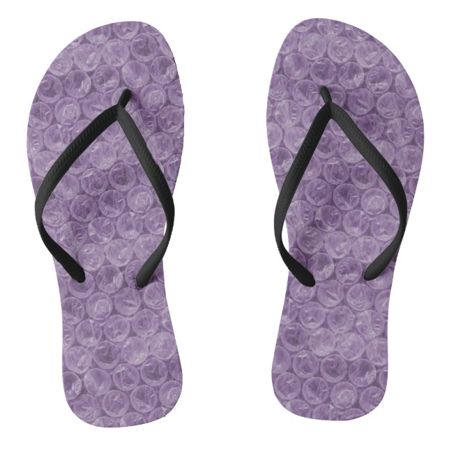 Purple bubble wrap pattern flip flops (Footbed)