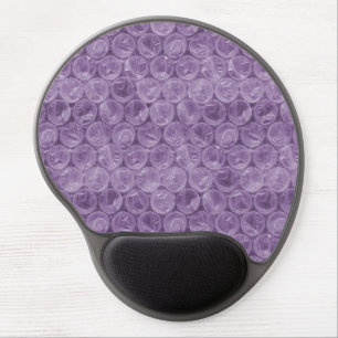 Purple bubble wrap pattern gel mouse pad