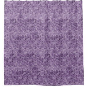 Purple bubble wrap pattern shower curtain