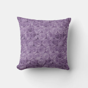 Purple bubble wrap pattern throw pillow