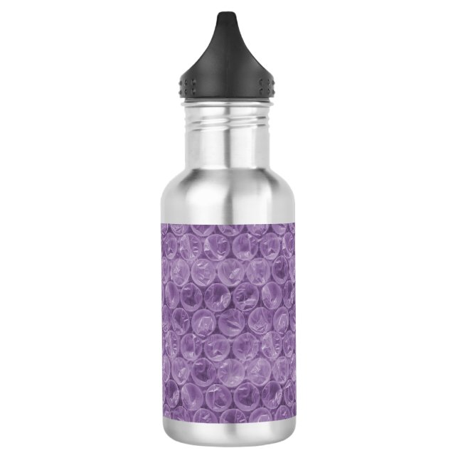 Purple bubble wrap pattern water bottle (Left)