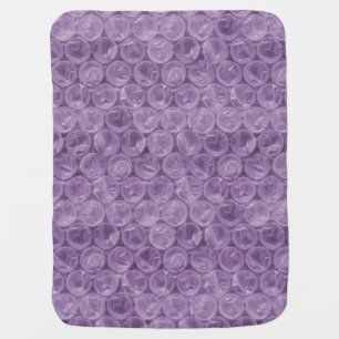 Purple bubble wrap stroller blanket