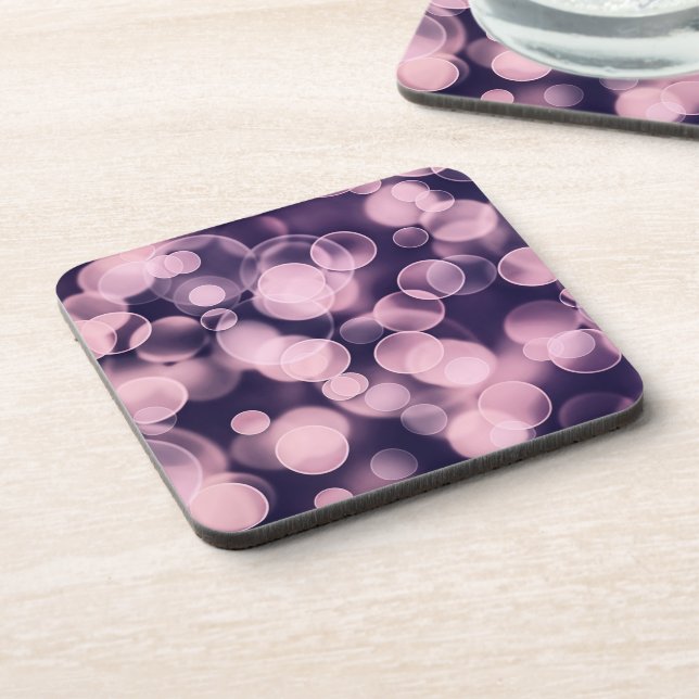 Purple Bubbles Beverage Coaster (Left Side)