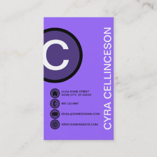 purple bubbles business card