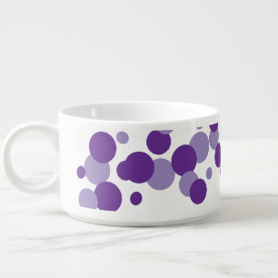 Purple Bubbles Confetti Pattern Chili Bowl