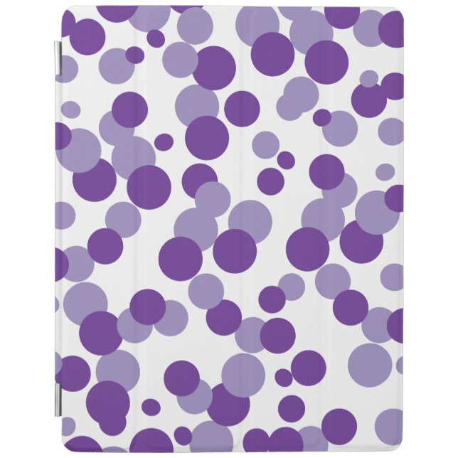 Purple Bubbles Confetti Pattern iPad Case (Front)
