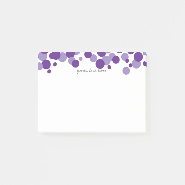 Purple Bubbles Confetti Pattern Post-it® Notes (Front)