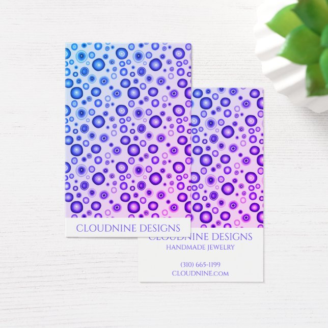 Purple Bubbles Earring Necklace Jewelry Display (Desk)