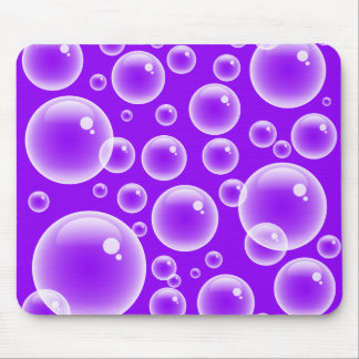Purple Bubbles Mouse Pad