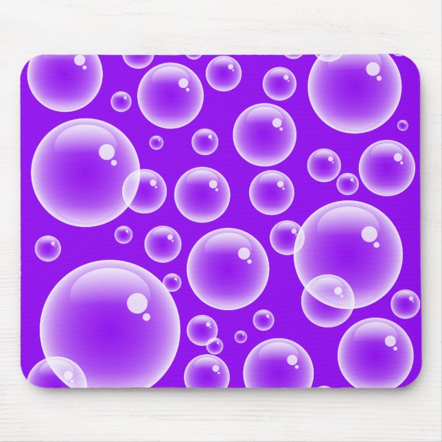 Purple Bubbles Mouse Pad (Front)