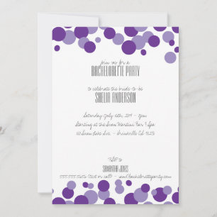 Purple Bubbles Party Invitations