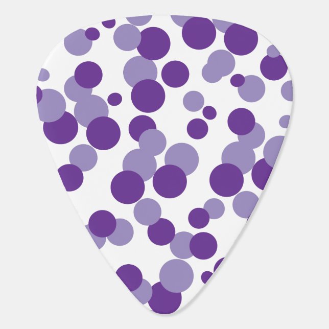 Purple Bubbles Pattern Custom Guitar Picks (Back)