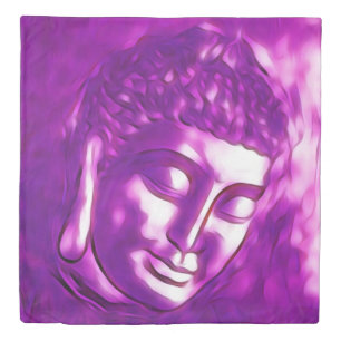Purple Buddha Art Portrait Buddhism Spiritual Love Duvet Cover
