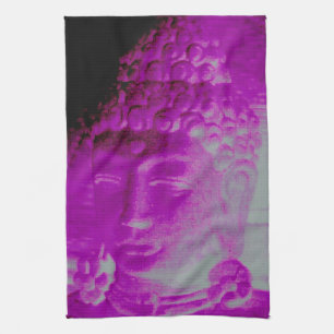 purple buddha head towel
