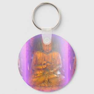 purple buddha keychain