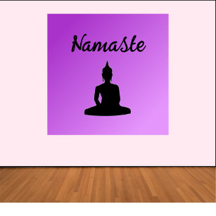 Purple Buddha Namaste Poster