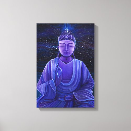 Purple Buddha Universe Galaxy Painting Wall Art