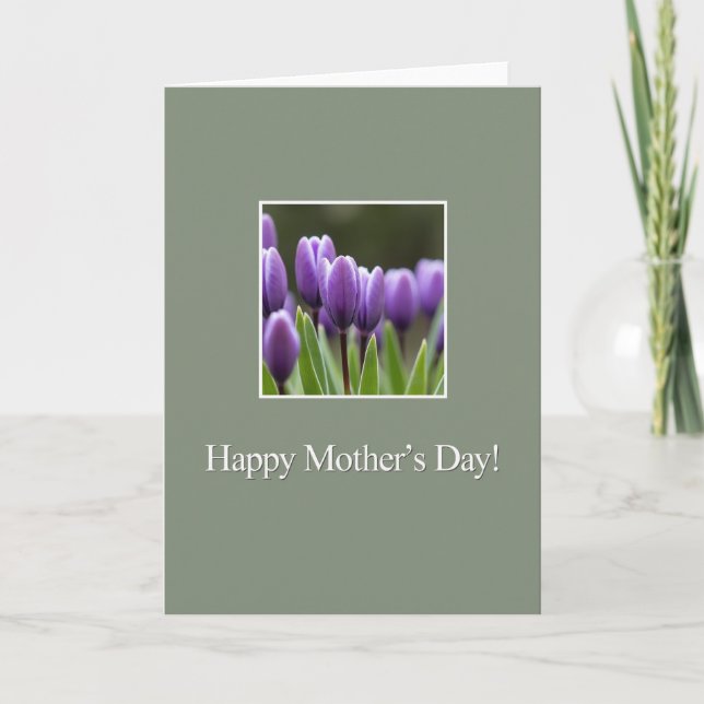 Purple Buds Mothers Day Card (Front)