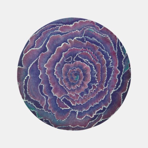 Purple Bue and Teal 5 round Rug