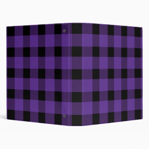Purple Buffalo Country Lumberjack Plaid 3 Ring Binder