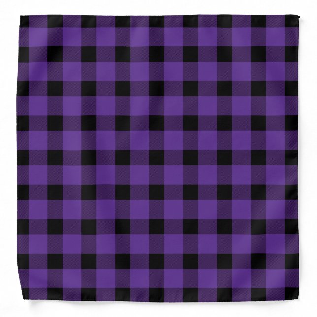 Purple Buffalo Country Lumberjack Plaid Bandana (Front)