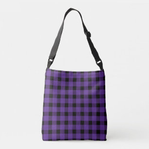 Purple Buffalo Country Lumberjack Plaid Crossbody Bag