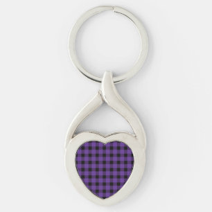 Purple Buffalo Country Lumberjack Plaid Keychain