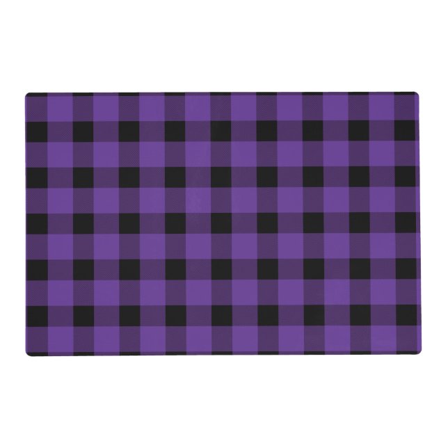 Purple Buffalo Country Lumberjack Plaid Placemat (Back)