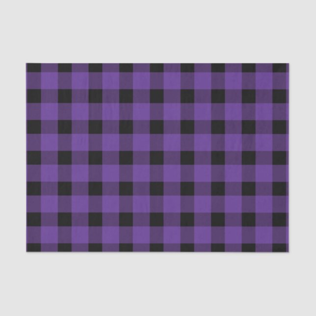 Purple Buffalo Country Lumberjack Plaid Tissue Paper (Front)