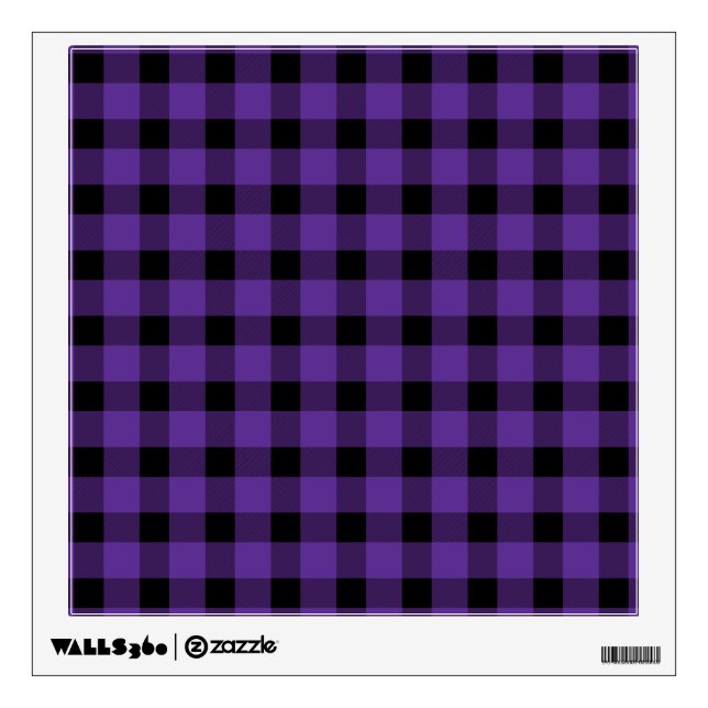 Purple Buffalo Country Lumberjack Plaid Wall Decal (Front)