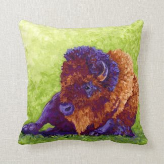 Purple Buffalo Pillow