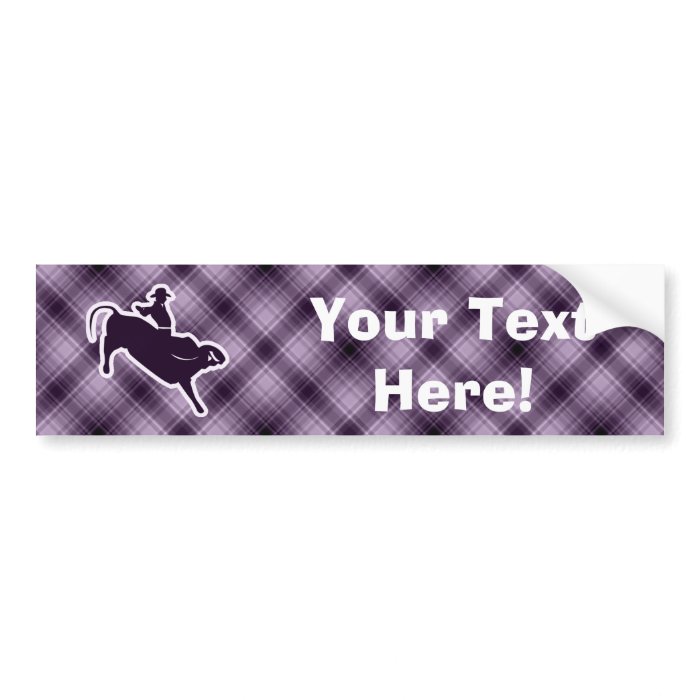 Purple Bull Rider Bumper Stickers