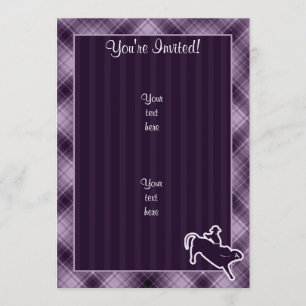 Purple Bull Rider Invitation
