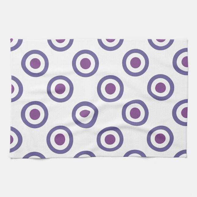 Purple Bulls-eye Towel (Horizontal)